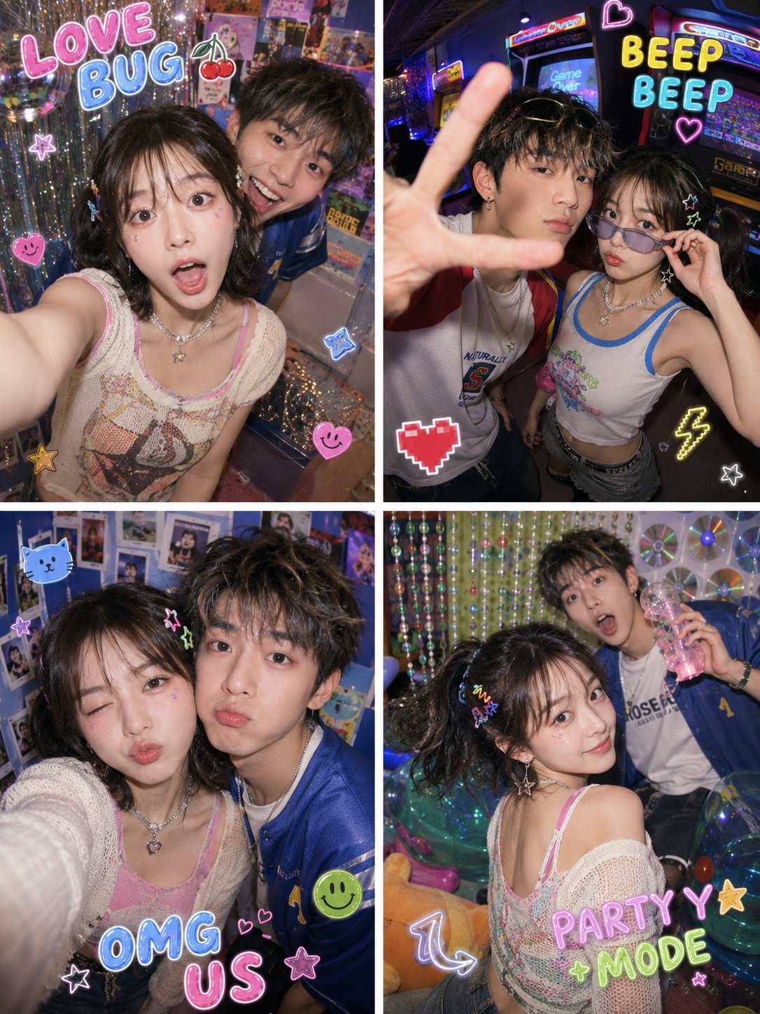 Y2K Photo Booth Grid
